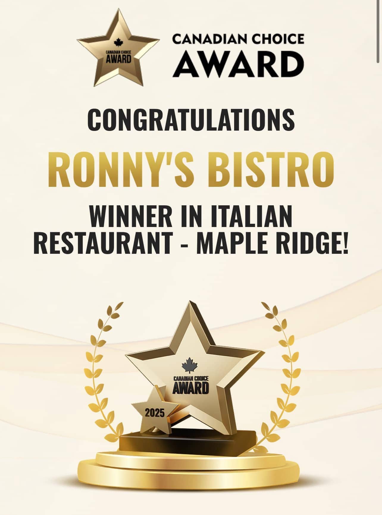 Canadian Choice Award Winner