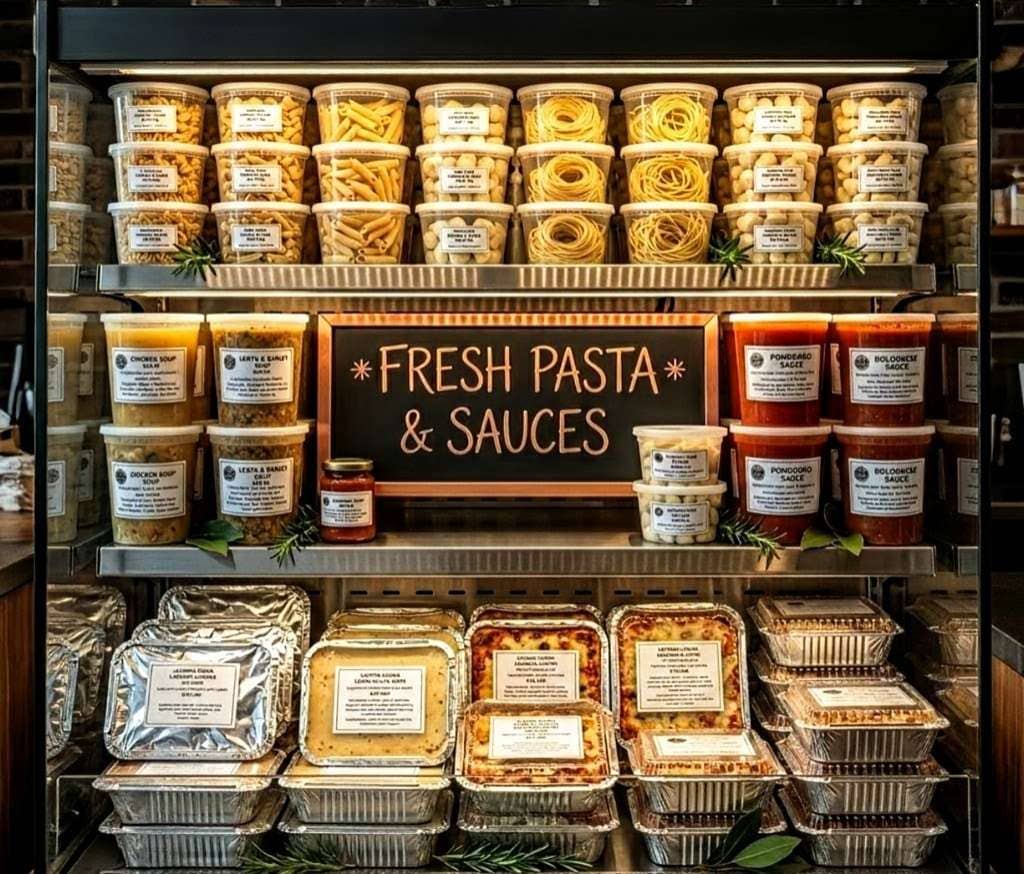 Ronny's Bistro House-made Products in Fridge